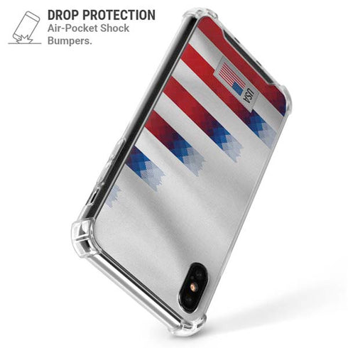 USA Soccer Flag iPhone X/XS Clear Case